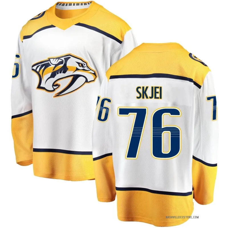 White Men's Brady Skjei Nashville Predators Breakaway Away Jersey