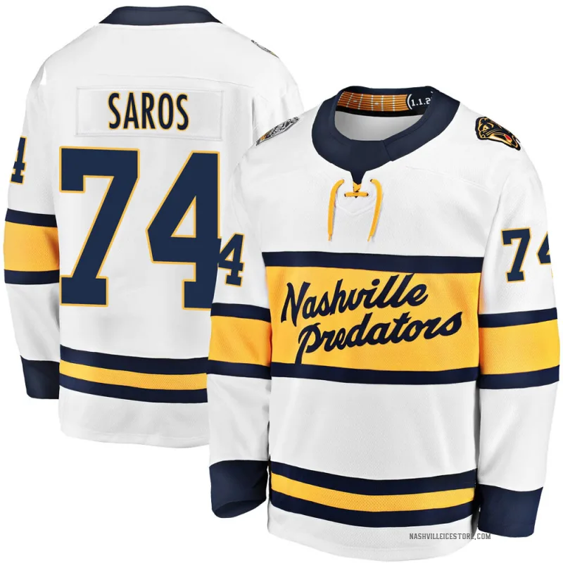 White Men's Juuse Saros Nashville Predators Breakaway 2020 Winter Classic Jersey